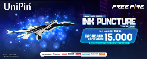 Top Up Free Fire di UniPin, Dapatkan Cashback hingga 15.000 Credits & Skin PARAFAL Ink Puncture!